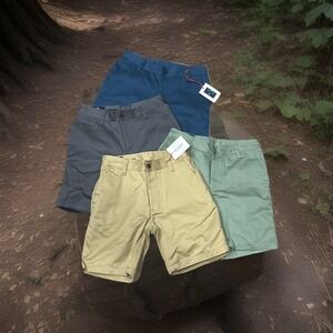NWT Askov Finlayson Vermillion Button Fly Shorts Lot Navy Khaki Olive Mens 28